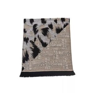Cavalli Class Leopard Print Scarf CA22212 Men Beige Scarves